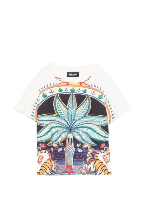 T-shirt con stampa JUST CAVALLI KIDS | JBP26077TSHZCINDIA DIG